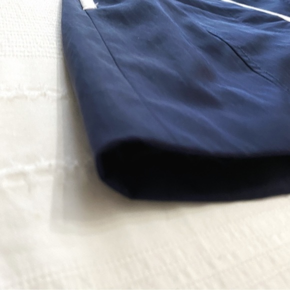 BANANA REPUBLIC NAVY WHITE BUTTON FRONT BELTED TRENCH  COAT - XS - Picture 13 of 15